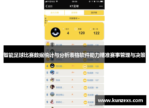 智能足球比赛数据统计与分析表格软件助力精准赛事管理与决策